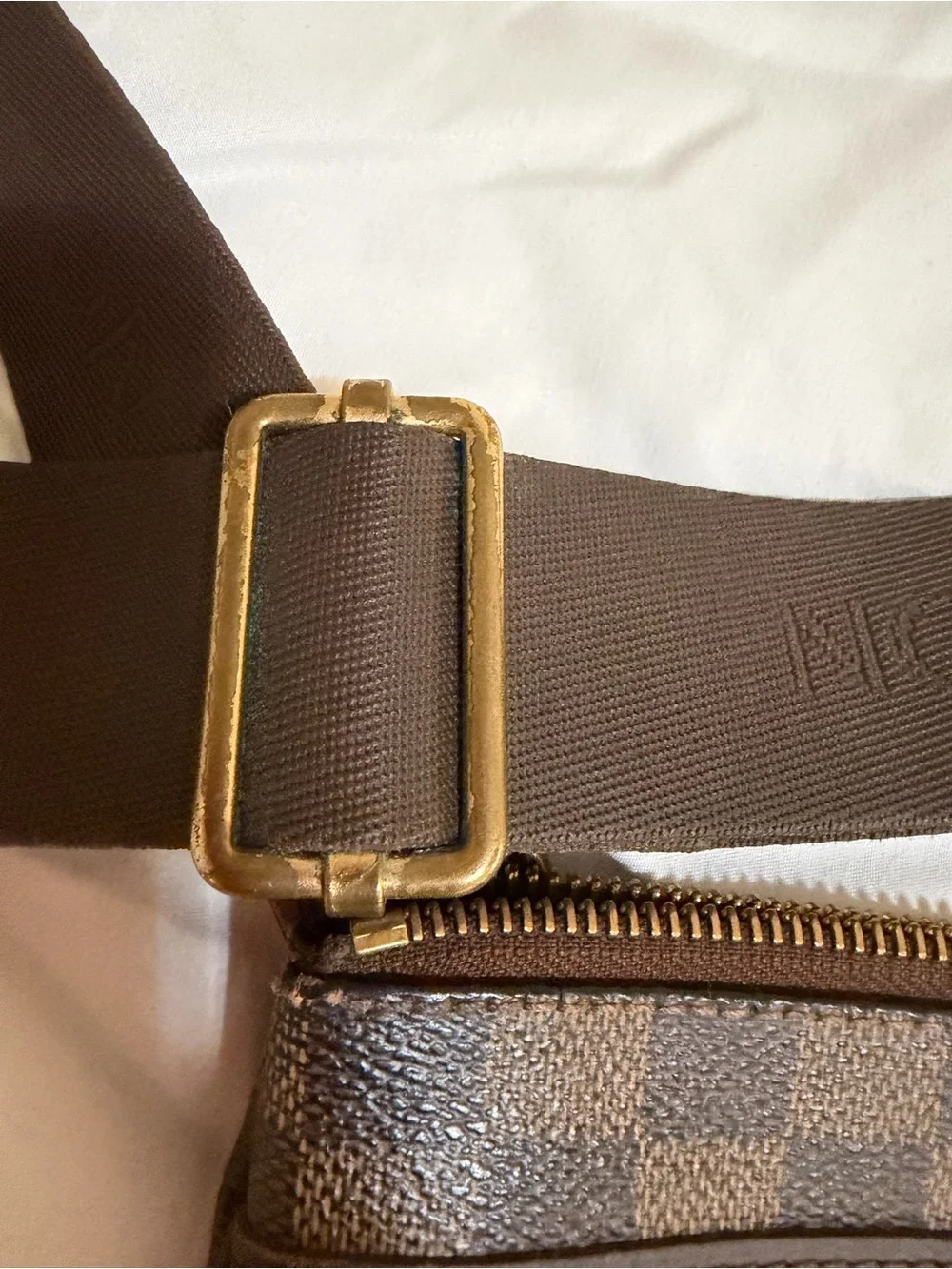 Brown Checkered Louis Vuitton Crossbody Bag